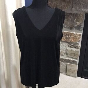 A Touch Of Class Reversible Tank, V-neck or Crew, Large, Black